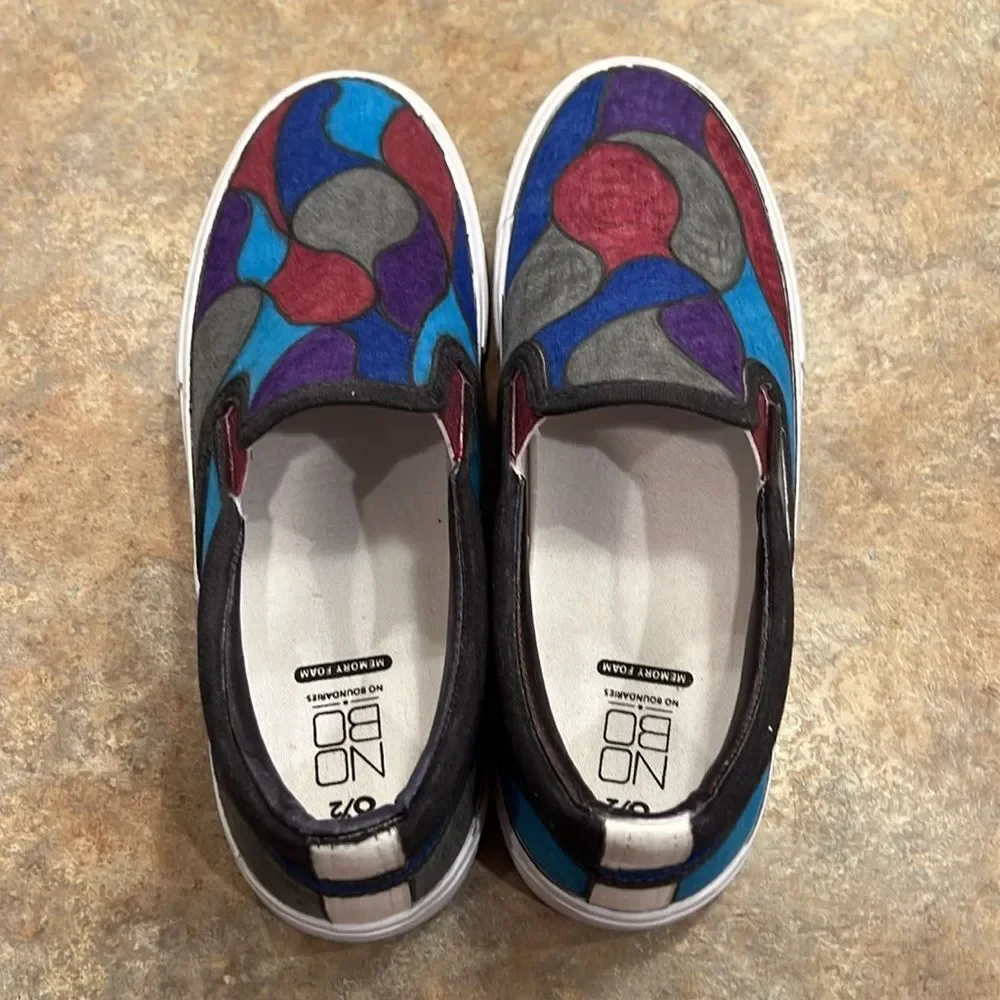 Upcycled Colorful Canvas Shoes 8.5